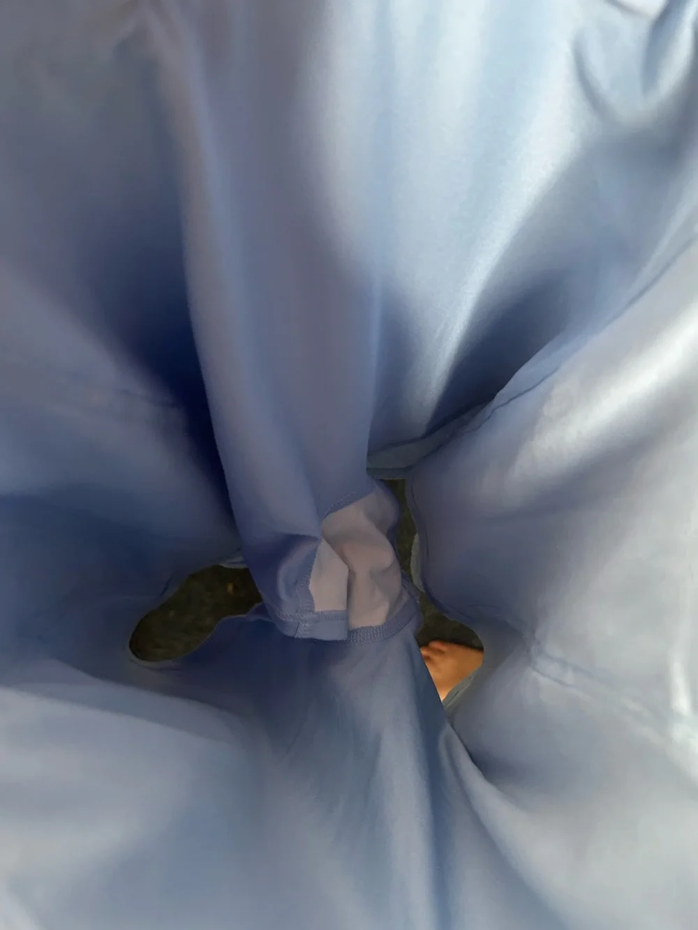ALO Yoga Pale Blue Textured Circle Skirt
